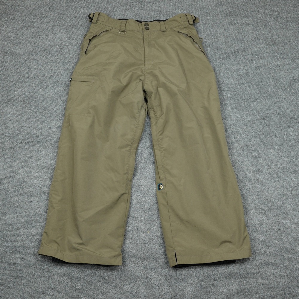 Volcom Snow Pants Mens Large Brown Technical Cargo Snowboard Skiing